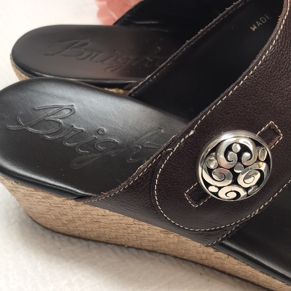 Brighton Hudson Brown Slip-on Wedge Size 9.5 - Picture 6 of 7